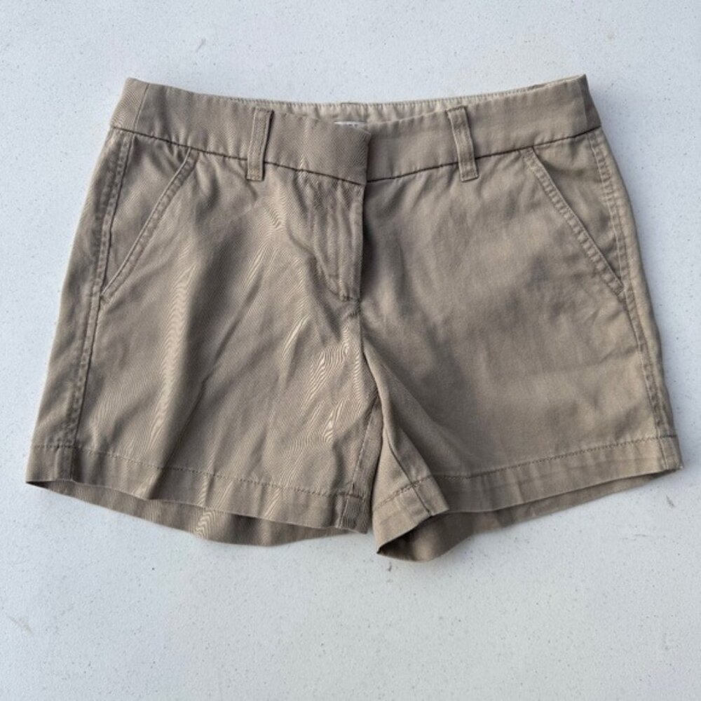 J. Crew Womens Khaki Chino Shorts Size 0